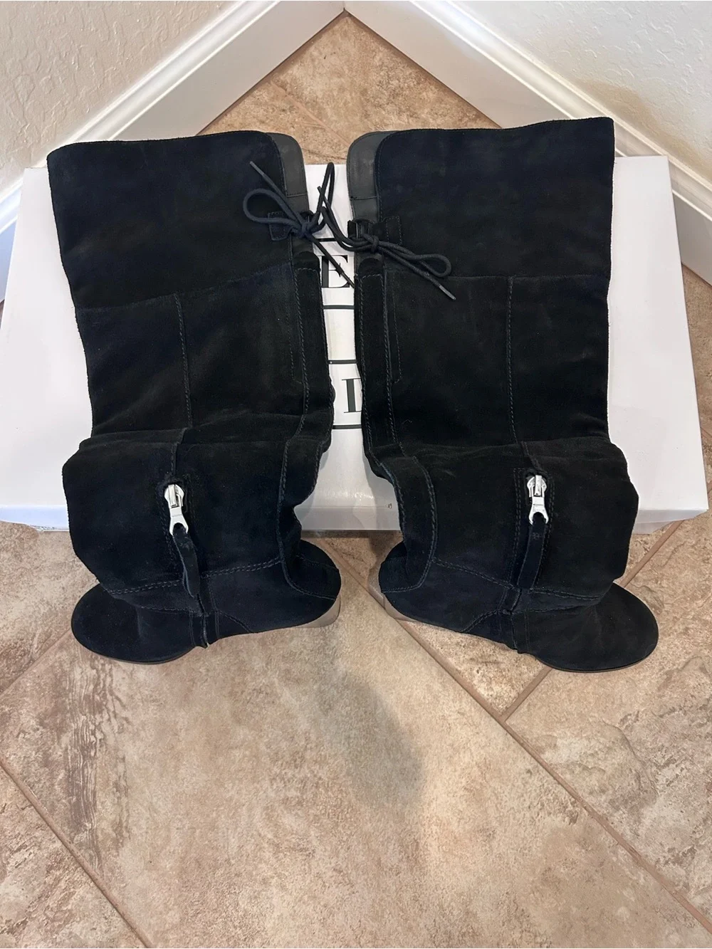 🖤HP🖤Novela Black Over-the-Knee Suede Block Heel Boot - Size 7